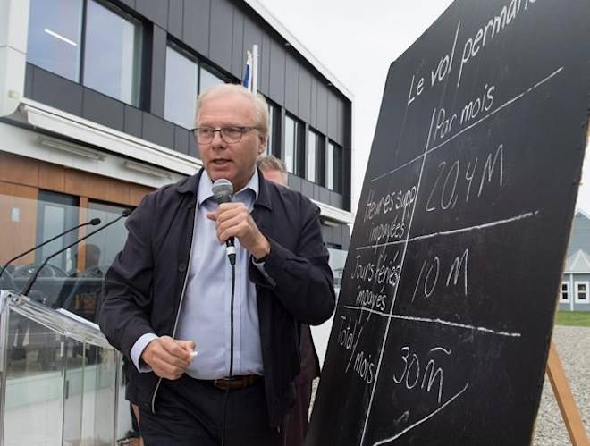 Parti Quebecois Leader Jean-Francois Lisee speaks at a news conference, Monday, September 3, 2018 in Matane Que. THE CANADIAN PRESS/Jacques Boissinot