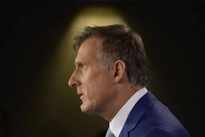 Maxime Bernier announces he will leave the Conservative party during a news conference in Ottawa on August 23, 2018. THE CANADIAN PRESS/Adrian Wyld