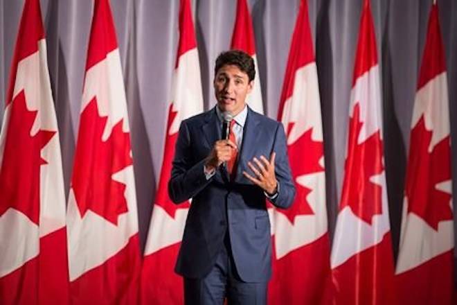 Prime Minister Justin Trudeau addresses supporters at a Liberal Party fundraiser, in Surrey, B.C., on Tuesday September 4, 2018. THE CANADIAN PRESS/Darryl Dyck