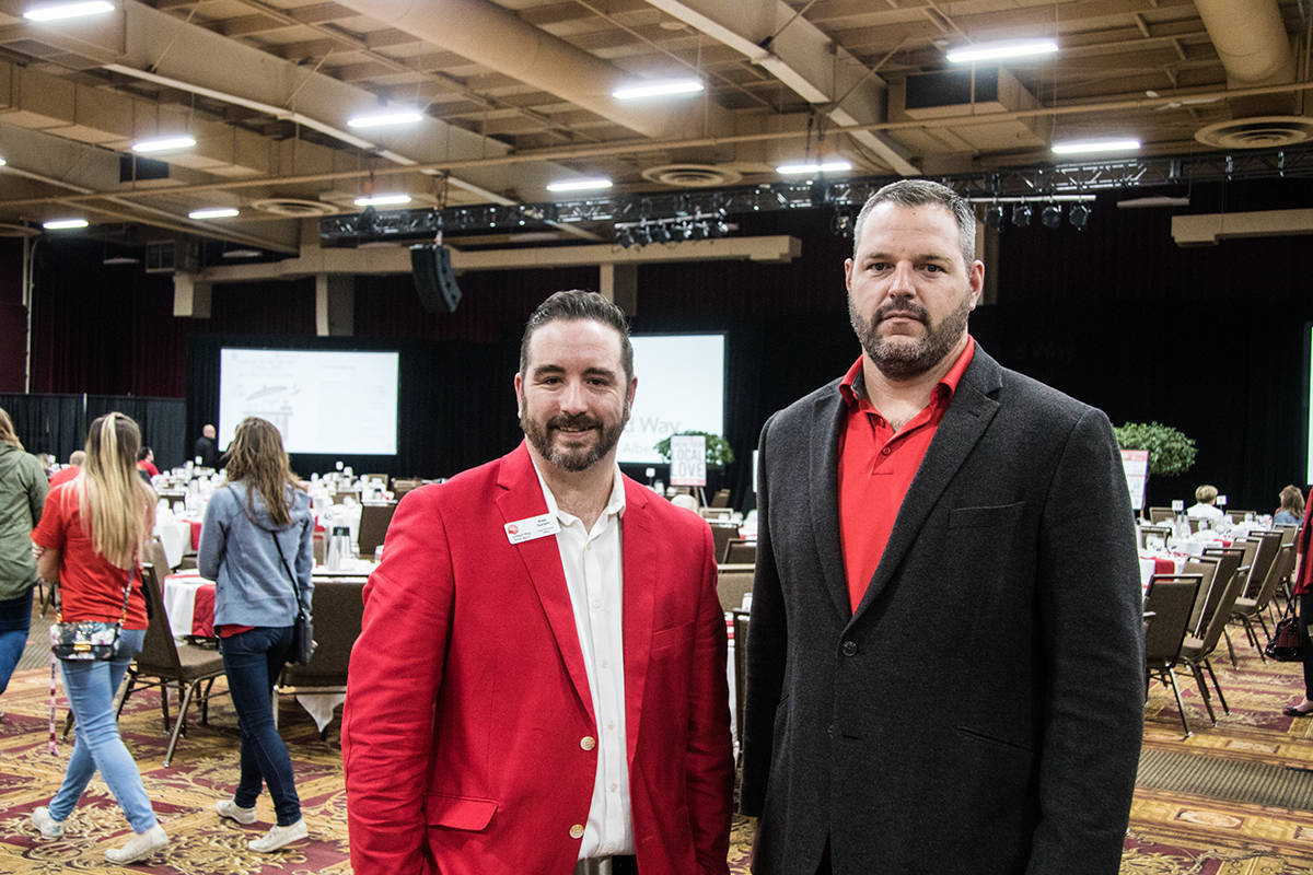 United Way Central Alberta CEO Brett Speight and Board Chair Josh Edwards kicked off the 53rd Annual United Way Central Alberta Fundraising Campaign. Todd Colin Vaughan/Red Deer Express