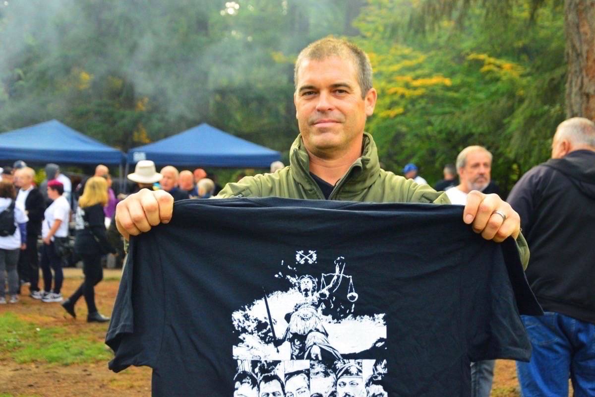 Aaron Bedard, one of the plaintiffs in the Equitas Society’s class-action lawsuit, participated in the society’s Inaugural Walk For Veterans in Burnaby in October 2017. (File photo)