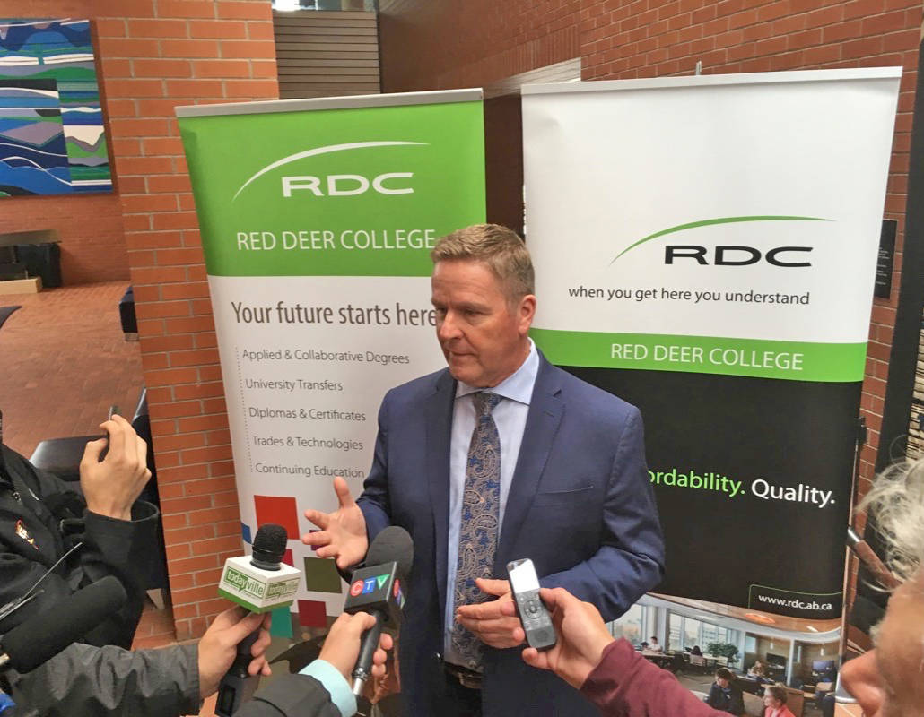 Red Deer College President Joel Ward announced his retirement which will be effective next year. Ward made the announcement on Sept. 13th in the Arts Centre.                                Mark Weber/Red Deer Express