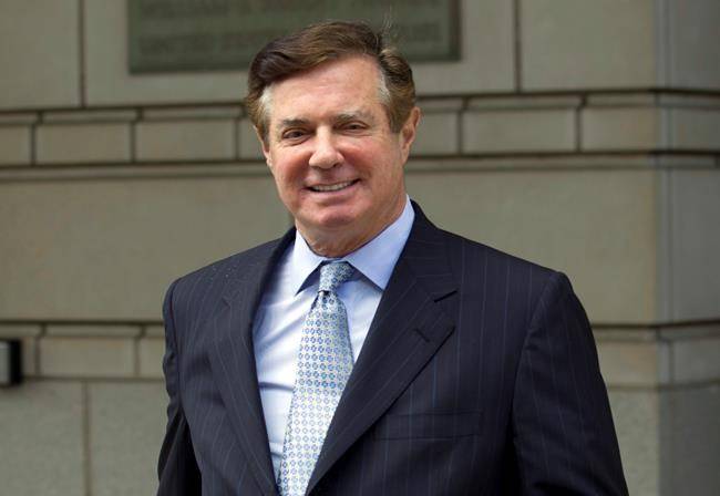 FILE - In this May 23, 2018, file photo, Paul Manafort, President Donald Trump’s former campaign chairman, leaves the Federal District Court after a hearing, in Washington. (AP Photo/Jose Luis Magana, File)