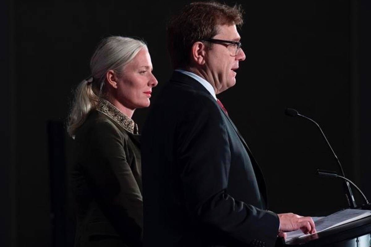 Canadian Environment Minister Catherine McKenna and Fisheries Minister Jonathan Wilkinson field questions at a news conference as the G7 environment, oceans and energy ministers meet in Halifax on Thursday, Sept. 20, 2018. (Andrew Vaughan/The Canadian Press)