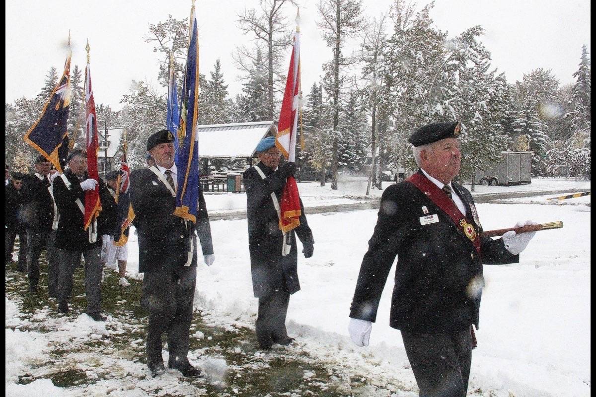 A similar follow up ceremony will take place Nov. 24 to present sponsors with their honour plaques and flags. 40 plaques are still available for sponsorship. Photo by Kaylyn Whibbs, Sylvan Lake News.