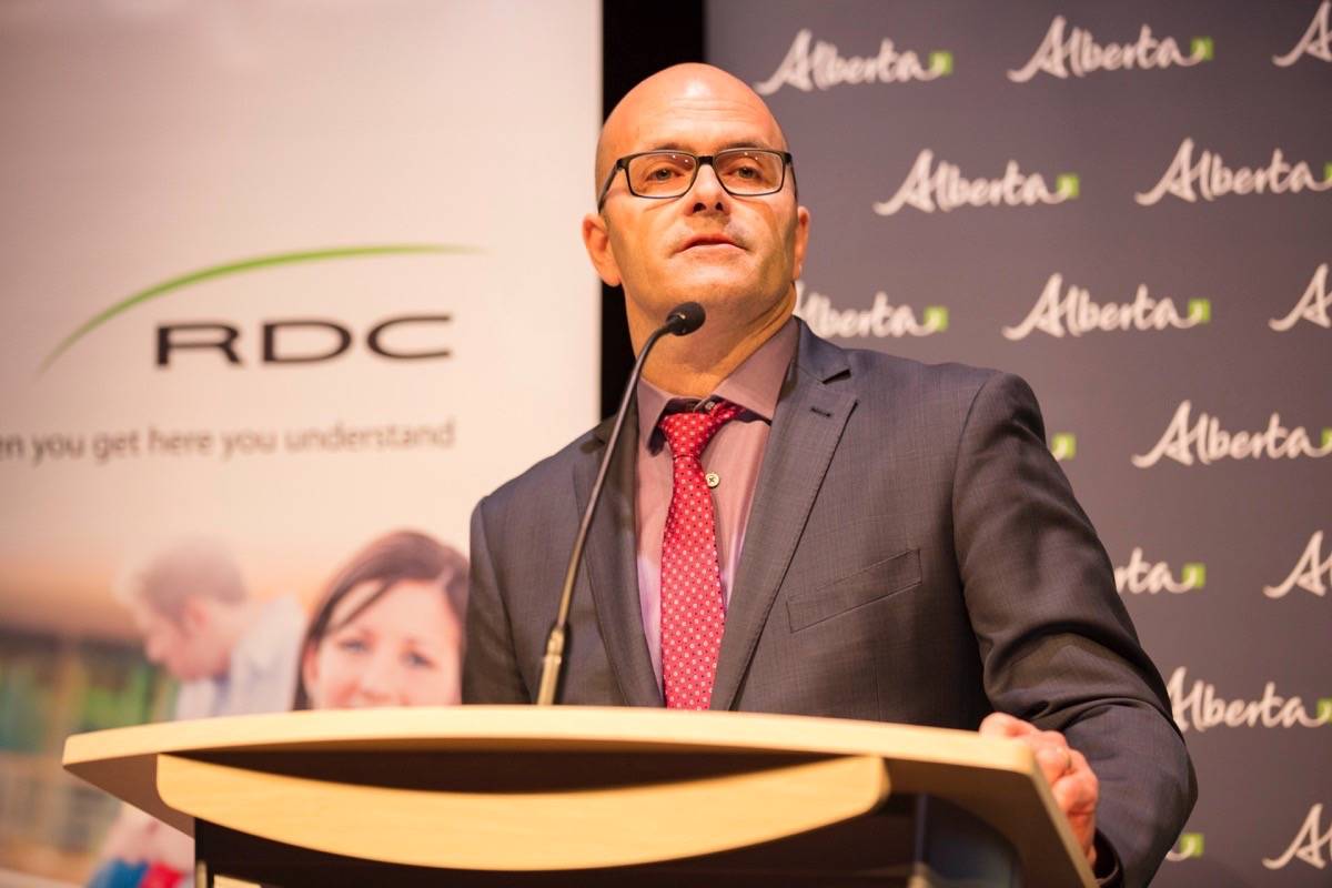 Red Deer College’s Dean of the Creative Arts School Jason Frizzell announced a new Bachelor of Applied Arts in Film, Theatre and Live Entertainment program, which is set to begin September 2019. Robin Grant/Red Deer Express