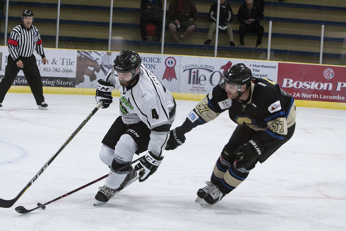 The Red Deer College Kings held off the Lacombe Generals in the Generals preseason tournament at the Gary Moe Auto Group Sportsplex on Sept. 26, 2018 Todd Colin Vaughan/Lacombe Express