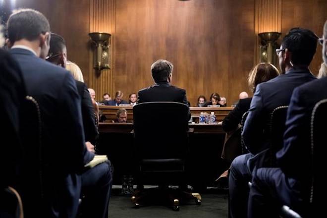 Supreme Court nominee Brett Kavanaugh testifies before the Senate Judiciary Committee on Capitol Hill in Washington, Thursday, Sept. 27, 2018. THE CANADIAN PRESS/AP-Tom Williams, POOL