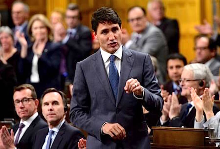 Prime Minister Justin Trudeau stands during question period in the House of Commons on Parliament Hill in Ottawa on Monday, Oct. 1, 2018. THE CANADIAN PRESS/Sean Kilpatrick