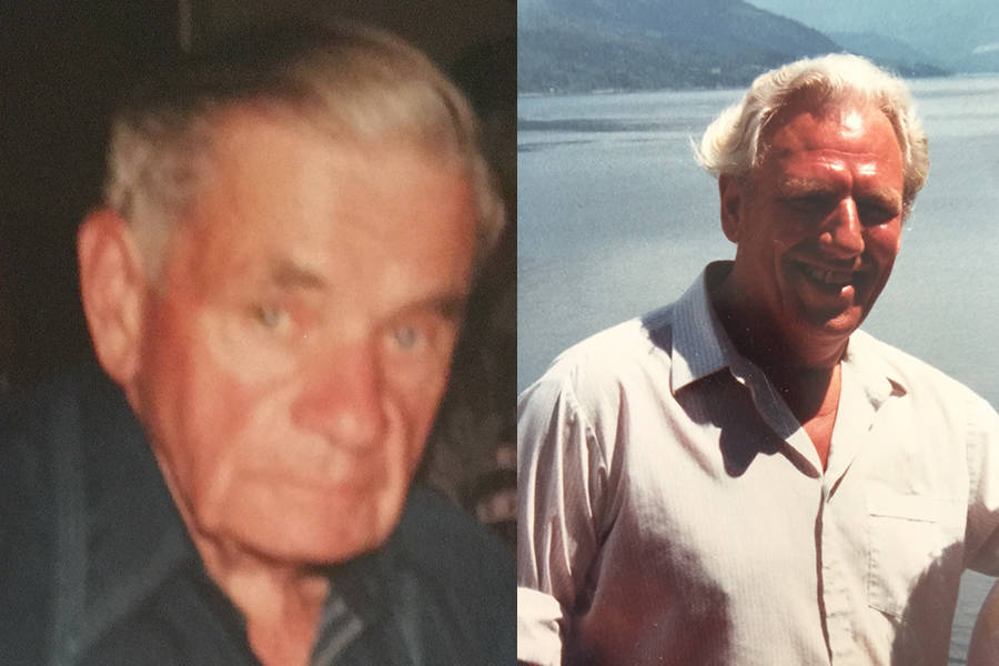 Ernie Whitehead, 78, and Len Dykhuizen, 55, pictured in 1987. Image: RCMP