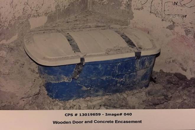 A man who strangled his wife and concealed her body after enduring what he described as years of domestic abuse will serve another three years in prison. The container investigators allege was used to contain the body of Lisa Mitchell is seen in this undated police handout image which was entered into evidence in the trial of Allan Shyback, who is accused of killing Mitchell, 31, and hiding her body in the basement of their home. Allan Shyback was found guilty last year of manslaughter and indignity to a body in the 2012 death of Lisa Mitchell in the couple’s Calgary home. THE CANADIAN PRESS/HO-Calgary Police Service, *MANDATORY CREDIT*
