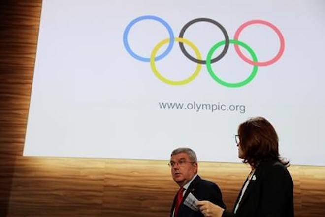 International Olympic Committee President Thomas Bach, leaves at the end of the 133rd IOC session in Buenos Aires, Argentina, Tuesday, Oct. 9, 2018. (AP Photo/Natacha Pisarenko)