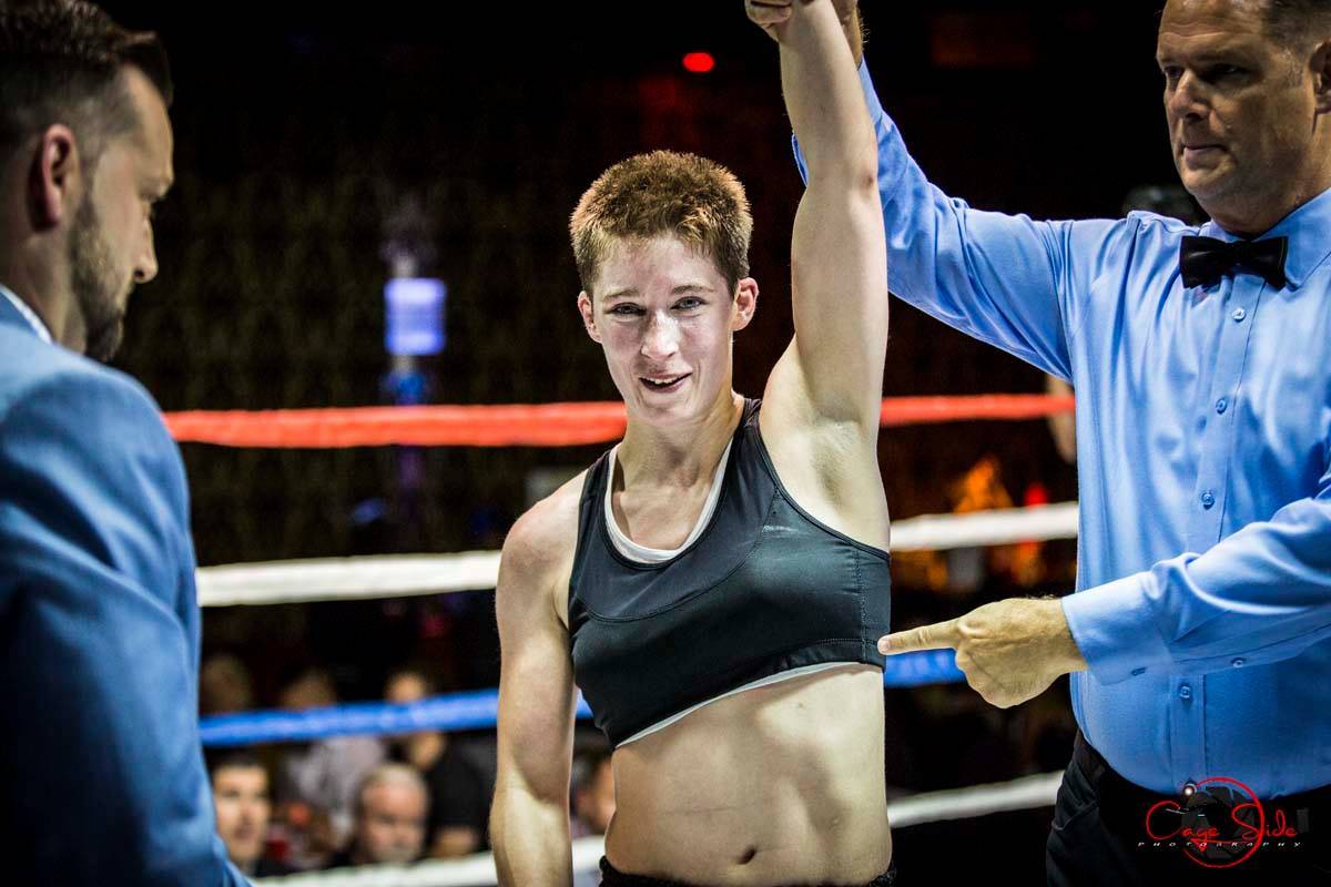 Red Deer boxer Stephanie ‘Snafu’ Essensa won her latest fight on Dekada Contender Fight Night in Calgary. She fights again on Oct. 20th at the Foxwoods Resort Casino. Photo by Cage Side Photography