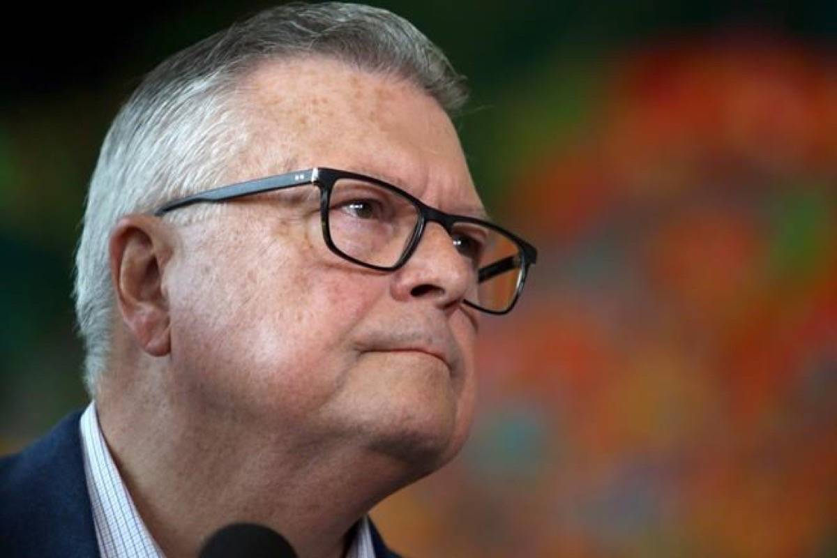 Minister Ralph Goodale speaks to media at the Vancouver Island Conference Centre during the Liberal cabinet retreat in Nanaimo, B.C., on Tuesday, August 21, 2018. The Trudeau government has tabled legislation today that proposes eliminate segregation of inmates in federal correctional institutions from the general prison population. Public Safety Minister Ralph Goodale says the new bill is the result of recent court decisions on administrative segregation as well as recommendations from a coroner’s inquest into the 2007 death of teenager Ashley Smith, who died by self-strangulation after spending more than 1,000 days in segregation. (Chad Hipolito/The Canadian Press)