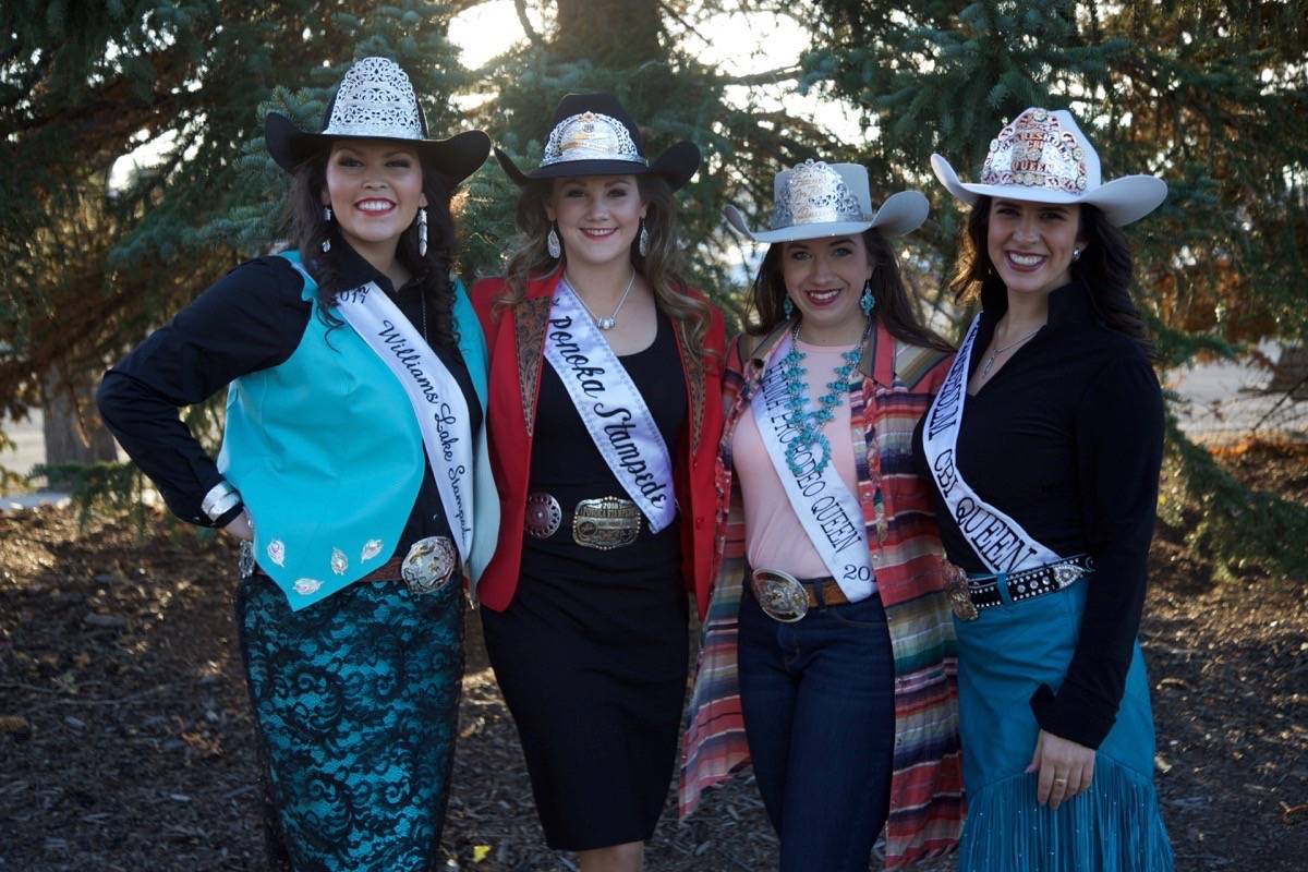 The contestants vying for Miss Rodeo Canada for the upcoming year paid a visit to the media event for the CFR on Tuesday afternoon at the Holiday Inn Chalet at Westerner Park. Robin Grant/ Red Deer Express
