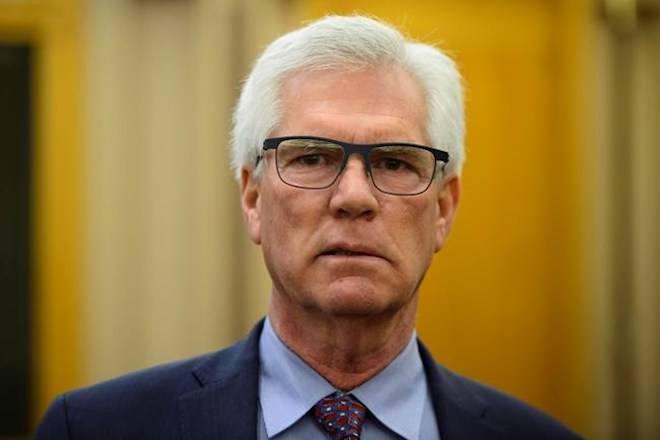 International Trade Diversification Minister Jim Carr arrives to a senate committee on foreign affairs and international trade on Parliament Hill in Ottawa on Thursday, Oct. 18, 2018. THE CANADIAN PRESS/Sean Kilpatrick