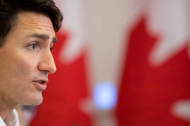 Prime Minister Justin Trudeau attends a meeting of the Youth Council in Toronto on Friday, October 19, 2018. THE CANADIAN PRESS/Chris Young