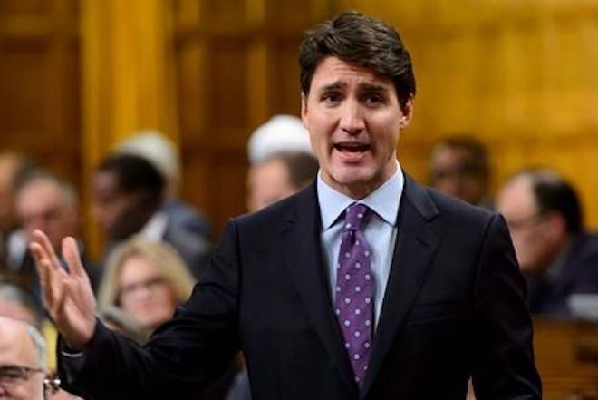 Prime Minister Justin Trudeau stands during question period in the House of Commons on Parliament Hill in Ottawa on Monday, Oct. 22, 2018. THE CANADIAN PRESS/Sean Kilpatrick