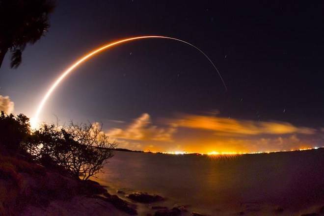 A United Launch Alliance Atlas V rocket launches carrying an Air Force AEHF-4 satellite from Launch Complex 41 at Cape Canaveral Air Force Station in Florida, early Wednesday, Oct. 17, 2018. THE CANADIAN PRESS/ AP-Malcolm Denemark/Florida Today via AP