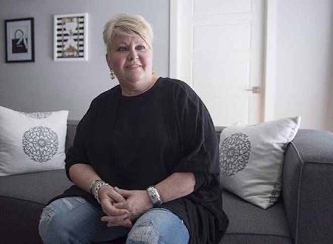 Audrey Parker, diagnosed with stage-four breast cancer which had metastasized to her bones and has a tumour on her brain, talks about life and death at her home in Halifax on Tuesday, Oct. 23, 2018. THE CANADIAN PRESS/Andrew Vaughan