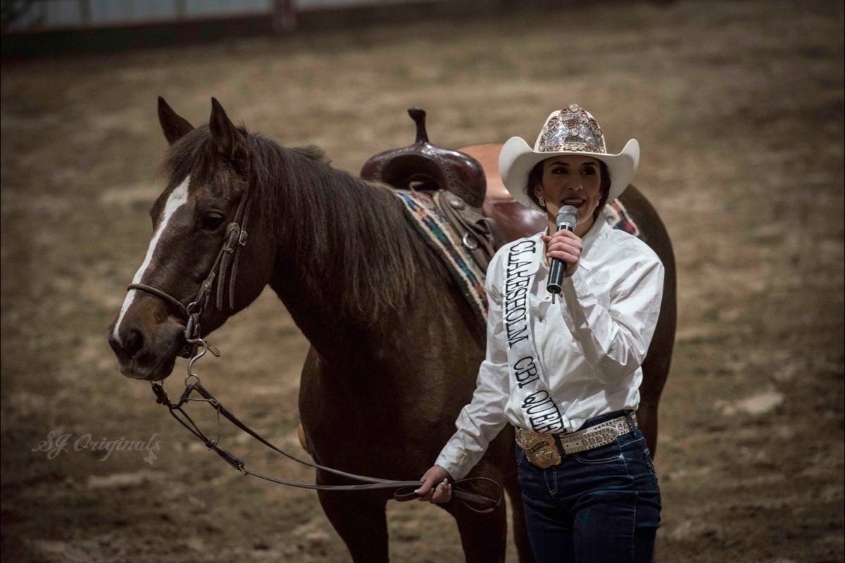 Jaden Holle from High River was crowned Miss Rodeo Canada 2019 during the Canadian Finals Rodeo 45 on Friday. photo by SJ Originals.