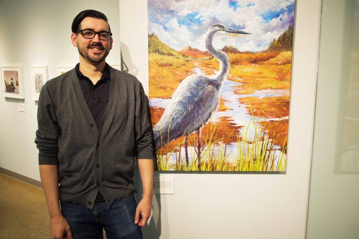 Red Deer artist and illustrator Jeff Powers’ solo show at the Marjorie Wood Gallery in the Kerry Wood Nature Centre called, Ornithurae - Dinosaurs In Your Backyard, runs until Dec. 21st. Robin Grant/Red Deer Express