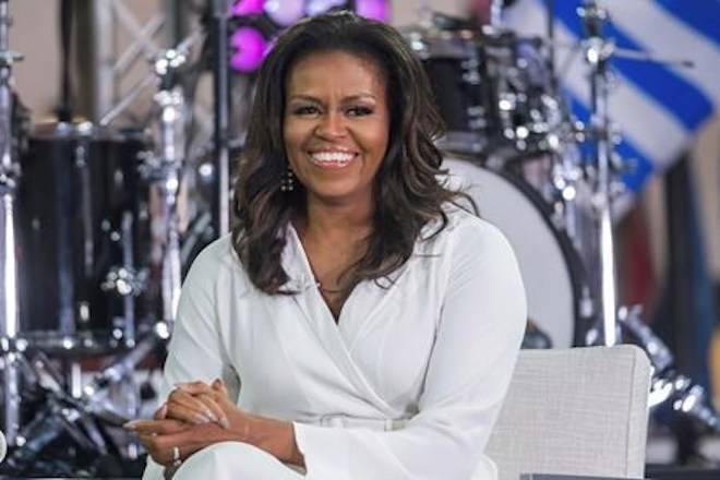 FILE - In this Oct. 11, 2018, file photo, Michelle Obama participates in the International Day of the Girl on NBC’s “Today” show in New York. (Photo by Charles Sykes/Invision/AP, File)