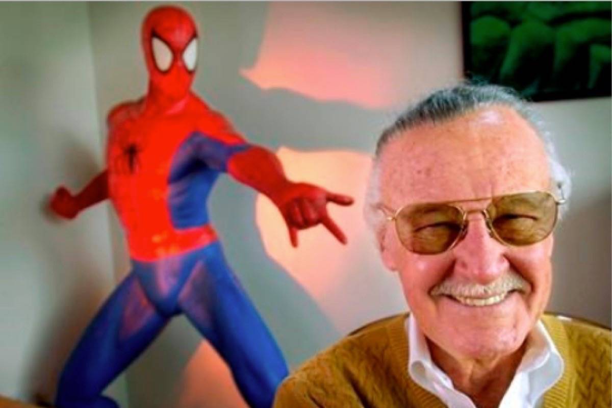 In this April 16, 2002, file photo, Stan Lee, 79, creator of comic-book franchises such as Spider-Man, The Incredible Hulk and X-Men, smiles during a photo session in his office in Santa Monica, Calif. (AP Photo/Reed Saxon, File)