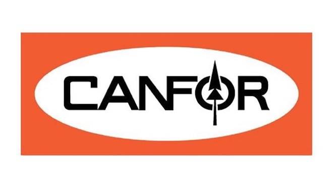 The corporate logo for Canfor Corp. is shown in this undated handout photo. THE CANADIAN PRESS/Canfor Corp.