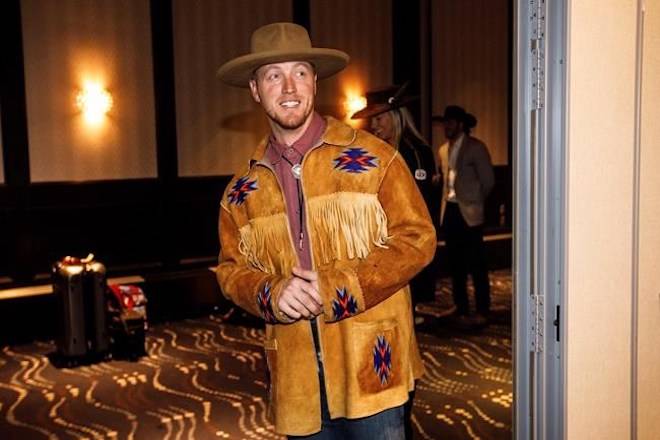 Calgary Stampeders quarterback Bo Levi Mitchell arrives in preparation for the Grey Cup, in Edmonton, Alta., on Tuesday November 20, 2018. THE CANADIAN PRESS/Jason Franson.