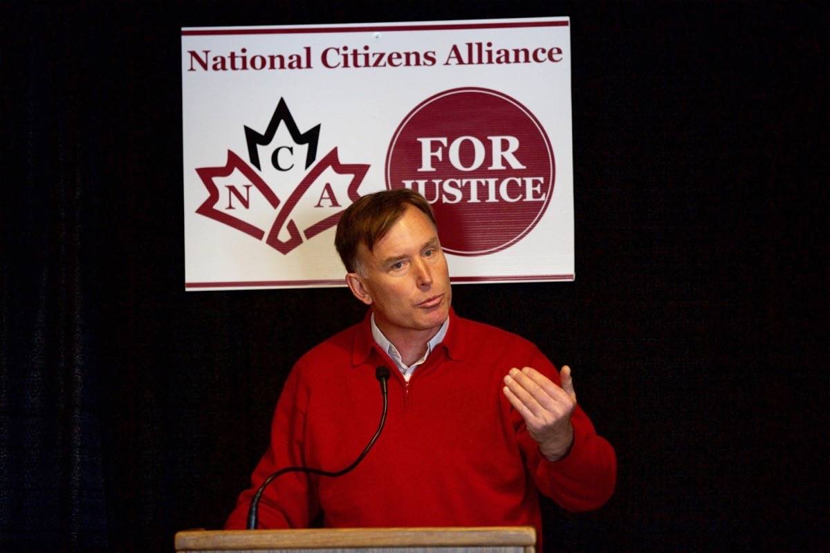 National Citizens Alliance (NCA) founder Stephen Garvey spoke in Red Deer Saturday. The unofficial political party leader says immigration policies are failing and Canada should stop accepting immigrants into the country. Robin Grant/ Red Deer Express