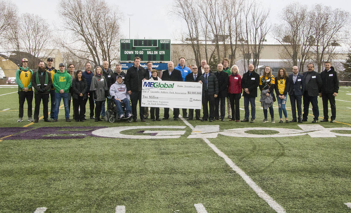 MEGLobal Canada made a $2 million donation to the expansion of the MEGlobal Athletic Park’s Fieldhouse, as well as the construction of new track and field facilities. Todd Colin Vaughan/Lacombe Express