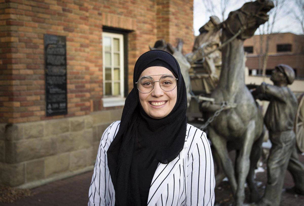 Ola Zeinalabdin is a Syrian refugee who moved to Red Deer with her family in 2015. Six months after arriving she started volunteering with C.A.R.E. by telling her story in local schools as part of the refugee centre’s public and rural awareness programs. Robin Grant/Red Deer Express