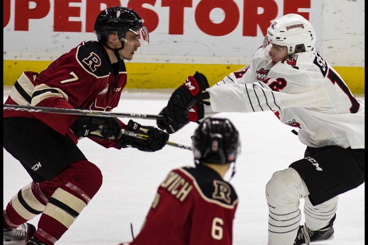 Rebels lost to the Medicine Hat Warriors, 3-2, Saturday night at the Centrium. Robin Grant/ Red Deer Express