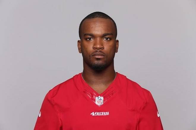 This is a 2015 photo of Mylan Hicks of the San Francisco 49ers NFL football team. A man charged in the 2016 shooting death of a Canadian Football League player is scheduled to stand trial today. Nelson Tony Lugela, 21, has pleaded not guilty to a charge of second-degree murder in the death of Mylan Hicks, a 23-year-old defensive back who was on the practice roster of the Calgary Stampeders. THE CANADIAN PRESS/AP