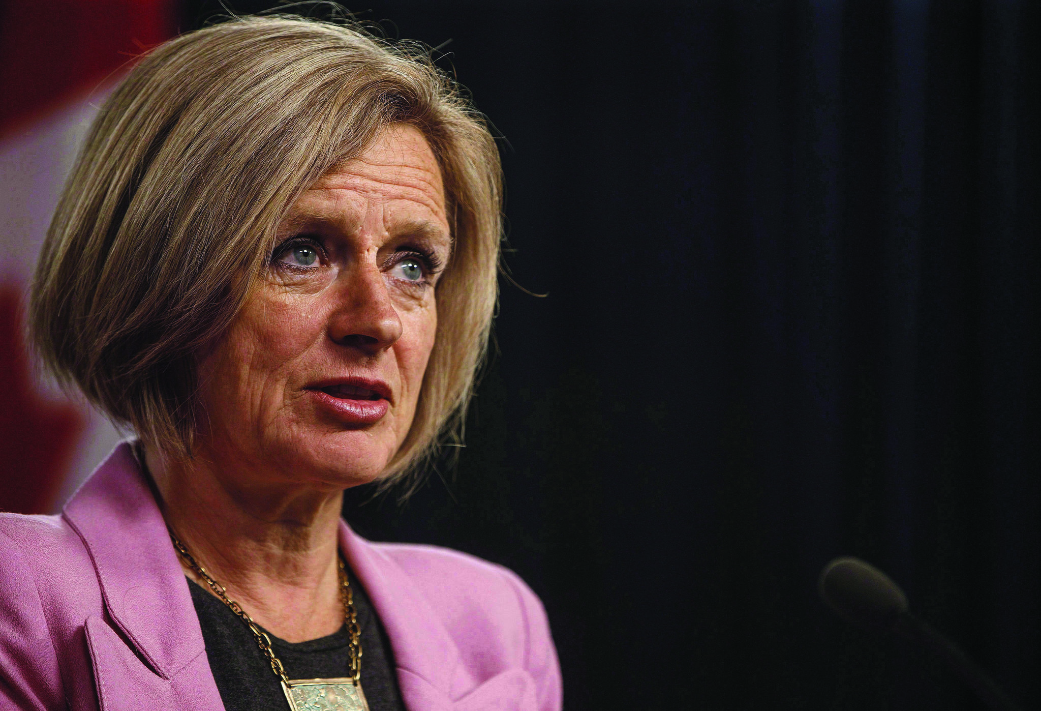 Premier Rachel Notley, reacting to a proposed $100-million class action lawsuit over Alberta’s beer subsidies, says her government will continue to find ways to support its homegrown industry. Premier Notley updates reporters on the progress of the Kinder Morgan pipeline in Edmonton on Wednesday, May 16, 2018.THE CANADIAN PRESS/Jason Franson