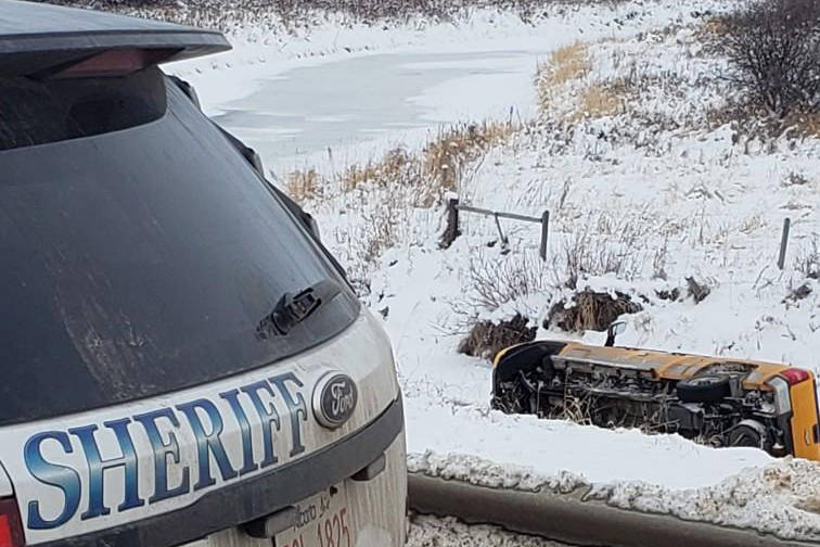 Pickup ends up in river near Ponoka