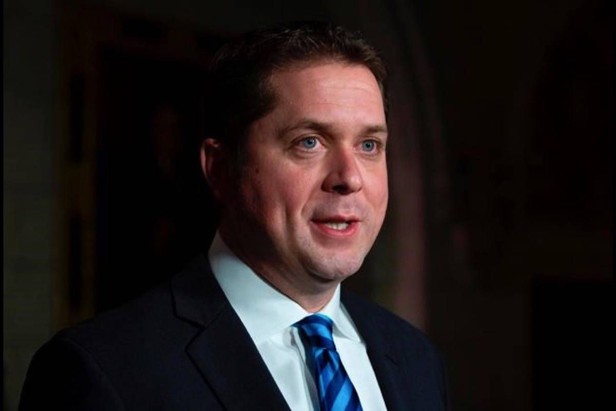 Leader of the Opposition Andrew Scheer speaks with the media following Question Period in Ottawa, Tuesday December 4, 2018. (Adrian Wyld/The Canadian Press)