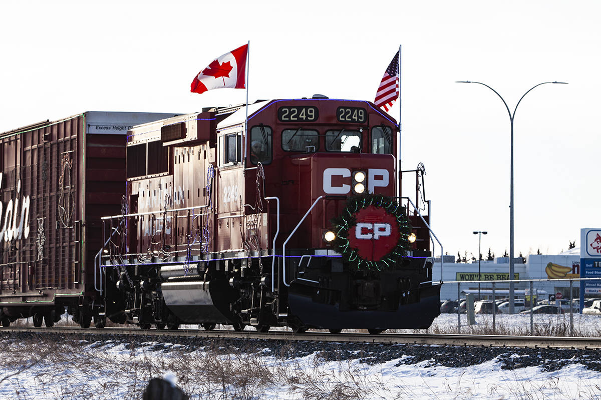 WATCH: CP Holiday Train rolls into Lacombe