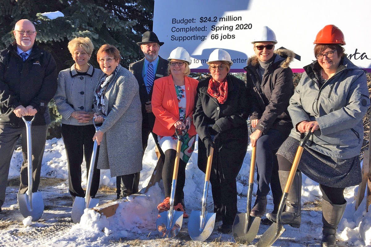 Red Deer-South MLA Barb Miller joins community members for the groundbreaking of the new Autumn Glen Lodge in Innisfail. photo submitted