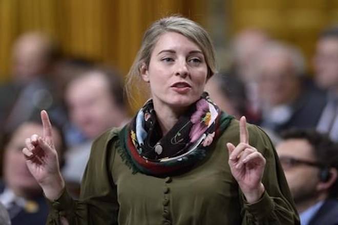 Minister of Tourism, Official Languages and La Francophonie Melanie Joly rises during Question Period in the House of Commons on Parliament Hill in Ottawa on November 26, 2018. THE CANADIAN PRESS/Justin Tang