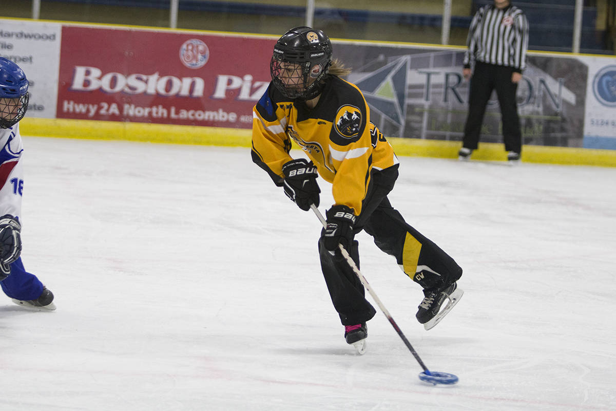 The U19 Central Alberta Sting ringette team is hoping to play in the national championships this year in Prince Edward Island. Todd Colin Vaughan/Lacombe Express