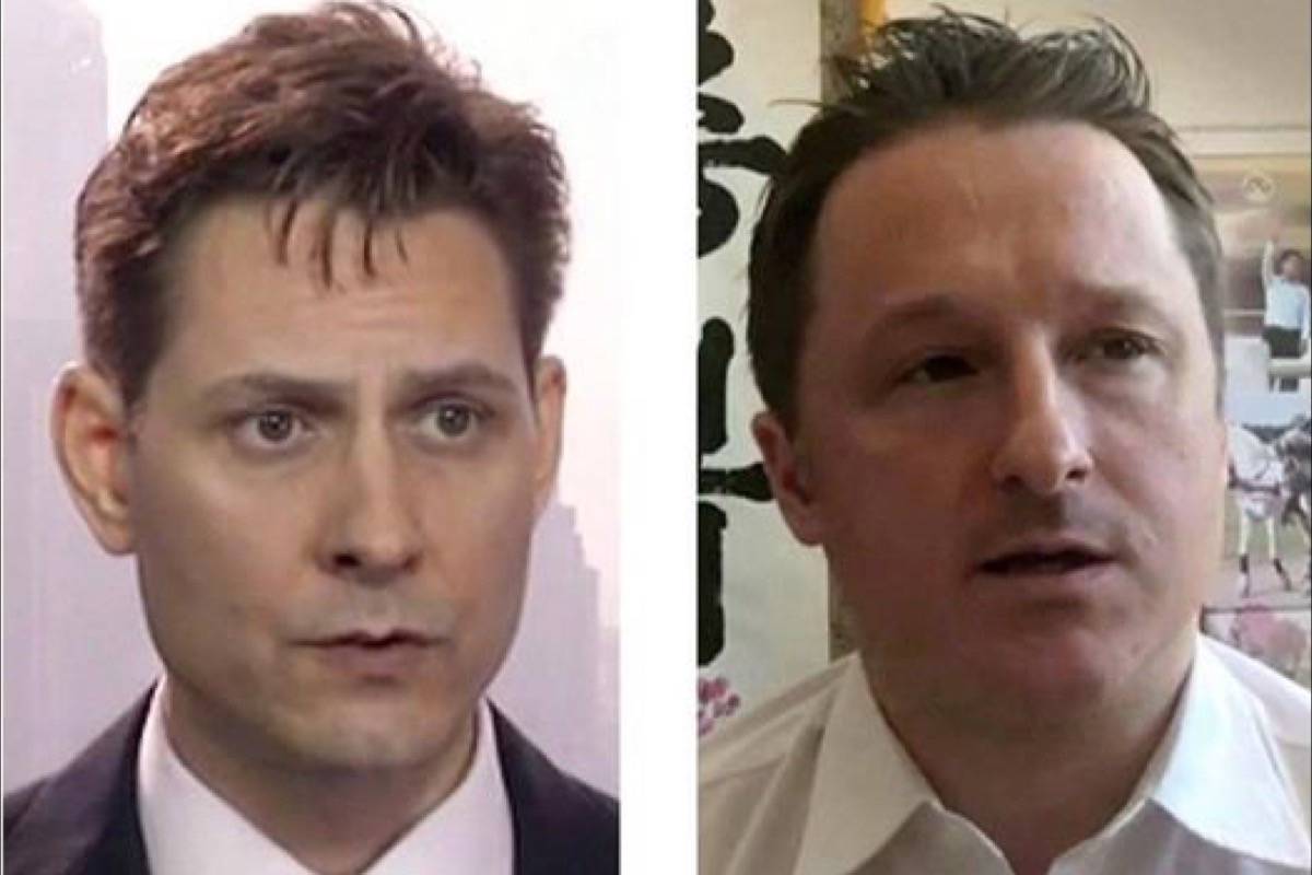 Michael Kovrig (left) and Michael Spavor, the two Canadians detained in China, are shown in these 2018 images taken from video. People around the world are “extremely disturbed” by China’s detention of two Canadians, Prime Minister Justin Trudeau said in Mali this weekend as he called for Michael Kovrig and Michael Spavor to be released. Canada is communicating with China about how important it is to release the detainees, Trudeau said Saturday in reference to the two men taken into custody on security grounds earlier this month. (THE CANADIAN PRESS/AP)