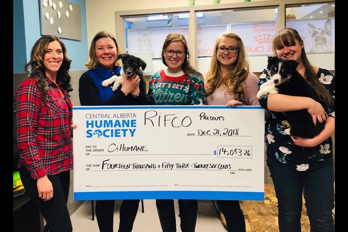 Company raises funds for Central Alberta Humane Society