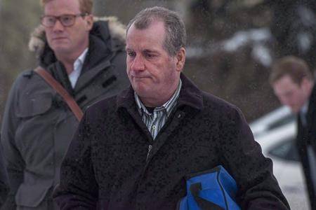 Gerald Stanley enters the Court of Queen’s Bench for the fifth day of his trial in Battleford, Sask., on February 5, 2018. (THE CANADIAN PRESS/Liam Richards)