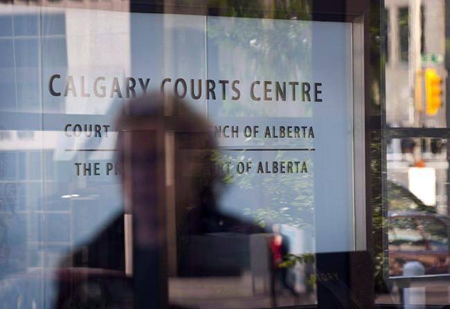 An entrance to the Calgary Courts Centre. (THE CANADIAN PRESS/Jeff McIntosh)
