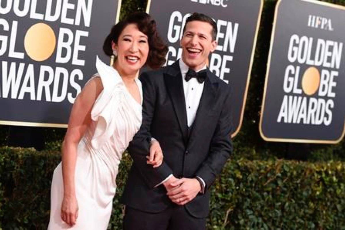 Stars returned to looks in colour on the Golden Globes carpet