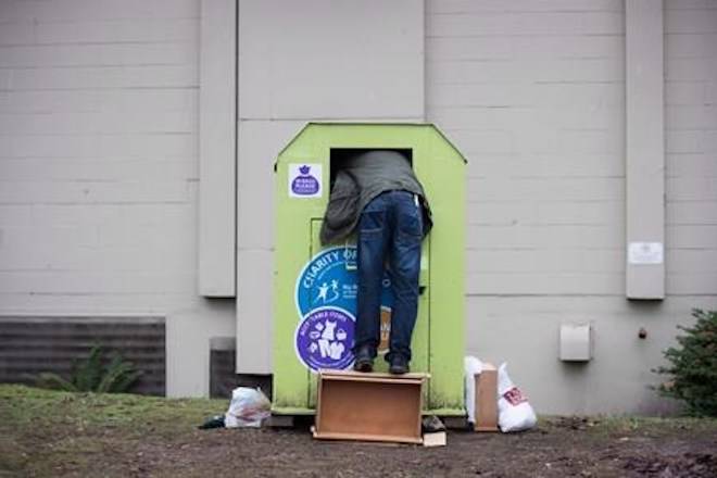 Woman dies after getting trapped in Toronto clothing donation bin