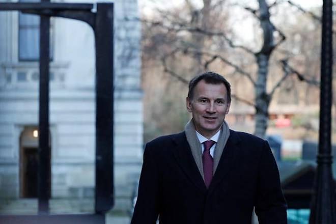 Britain’s Foreign Secretary Jeremy Hunt arrives for a cabinet meeting in Downing street in London, Tuesday, Jan. 8, 2019. (AP Photo/Alastair Grant)