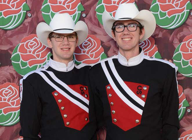 Luke and Levi Gudwer of Lacombe performed at the 2019 Rose Bowl Parade on Jan. 1st with the Calgary Stampede Showband. Photo Submitted